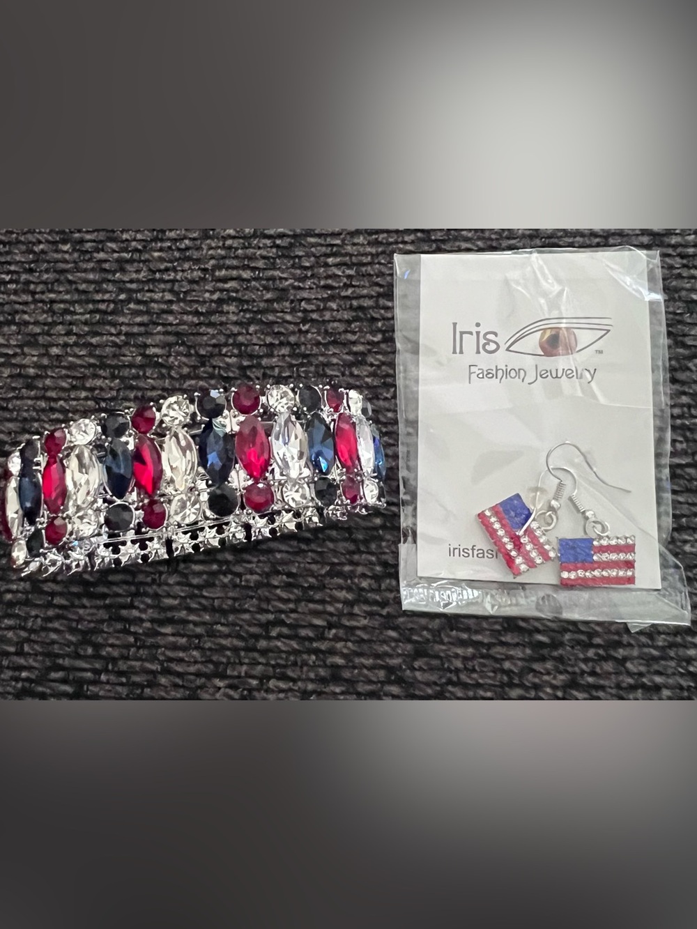 Iris Patriotic Jewelry Set